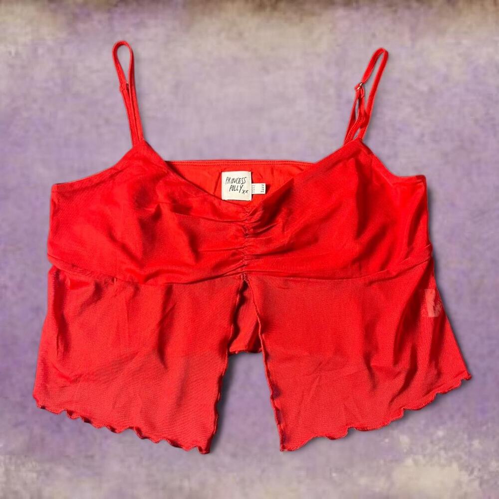 Princess Polly Red Spaghetti Strap Crop Top